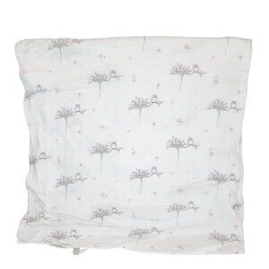 Aden + Anais Birds On Floral Branches Muslin Swaddle Wrap Baby Blanket 44" X 46"